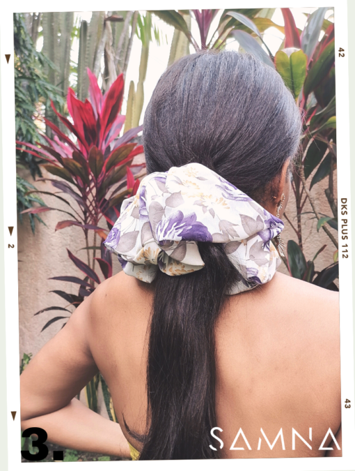 chiffon scrunchies - cola de cabello de chifon